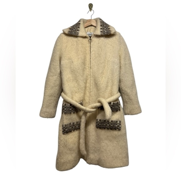 VINTAGE ICEWOOL Icelandic Chunky Cardian Sweater Nordic Norwegian Ski Jacket M - Picture 5 of 13